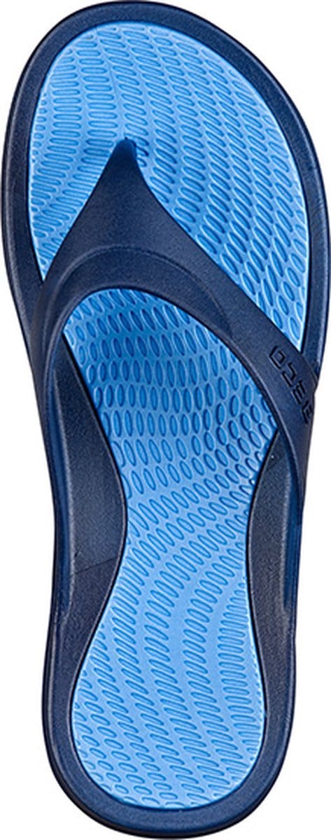 BECO heren teenslippers - donkerblauw/lichtblauw - maat 44