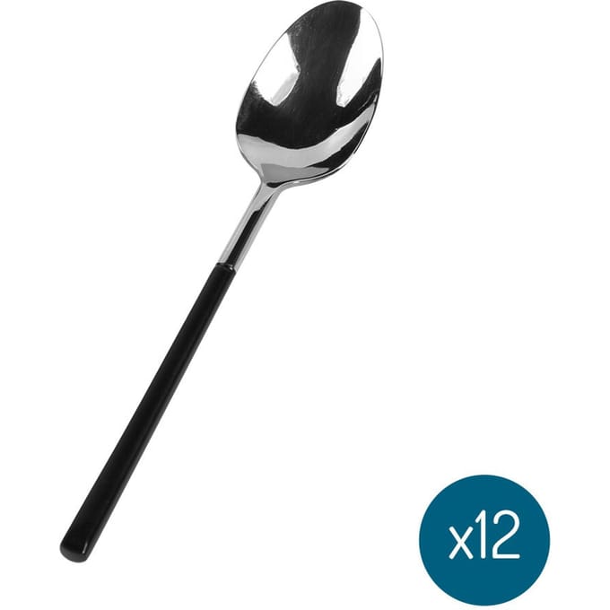 Bama Koffielepel Nara Silver – Black – 12 Stuks