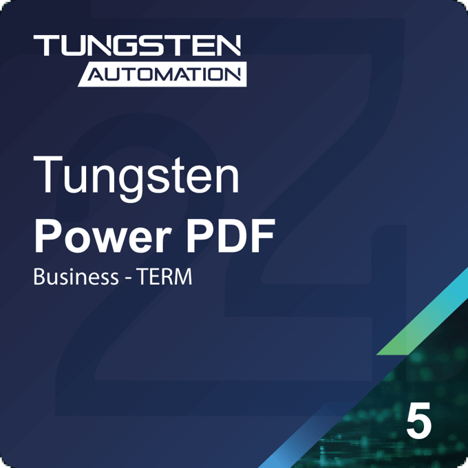 Tungsten Power PDF 5 Business TERM Corporate 1 Jaar 5 - 24 User