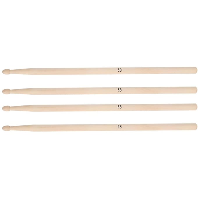 2 Paar 5A/5B Esdoorn Houten Jazz Drumstel Drumstok Muziekinstrument Accessoire5B Drumstok beige