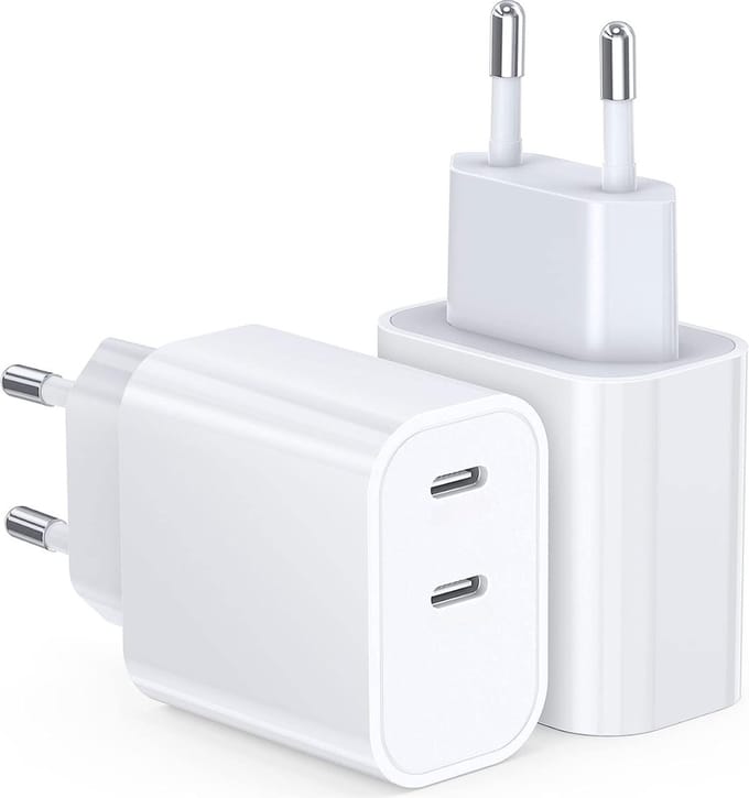 USB C Adapter Oplader USB-C stekker 18W, 20W, 25W, 30W, 35W - Snellader - USB-C Oplader - Universeel - Wit