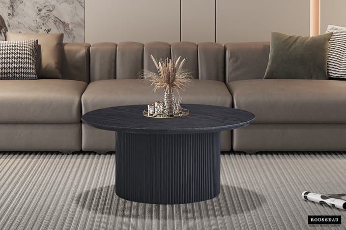 Salontafel 'Lagos' 80 cm Rond Decor Donkerbruin