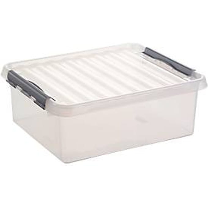 Opbergdoos Sunware Q-line - deksel - sluitclips - L 200 x B 150 x H 60 mm - 1 l