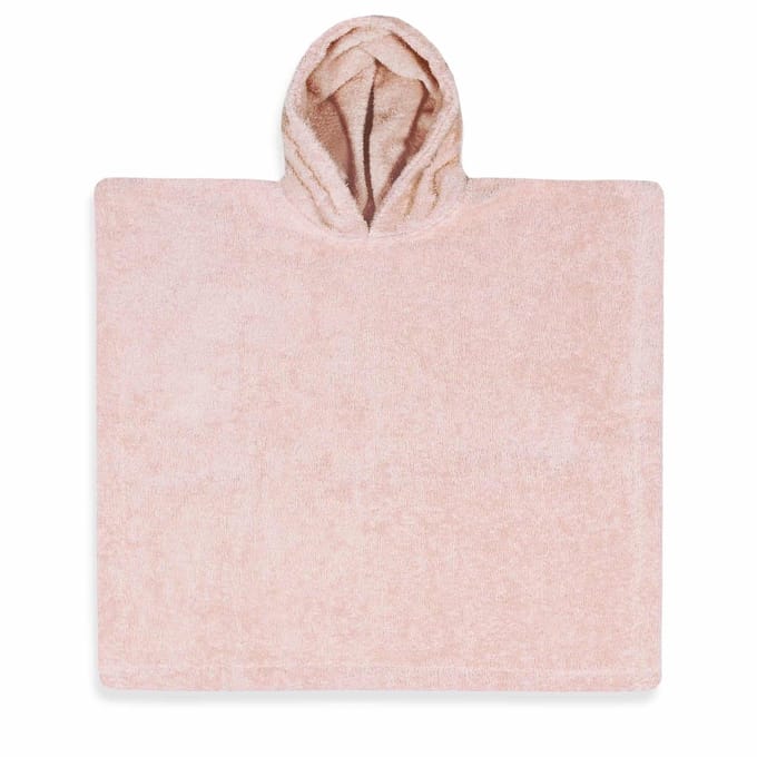 Gepersonaliseerde badponcho Large blush met naam geborduurd 1-6 jaar