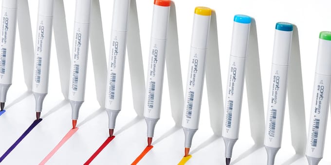 Copic Sketch markeerstift 3 stuk(s) Borstelpunt Groen, Lichtgroen, Wit