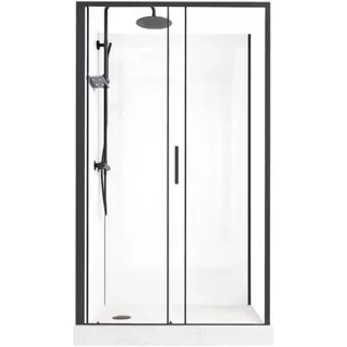 Zephyr Rechthoekige Douchecabine 115x90cm Standaard Steeneffect