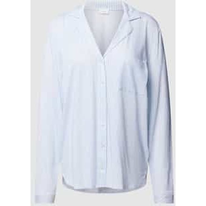 Loose fit pyjamabovendeel van mix van katoen en viscose