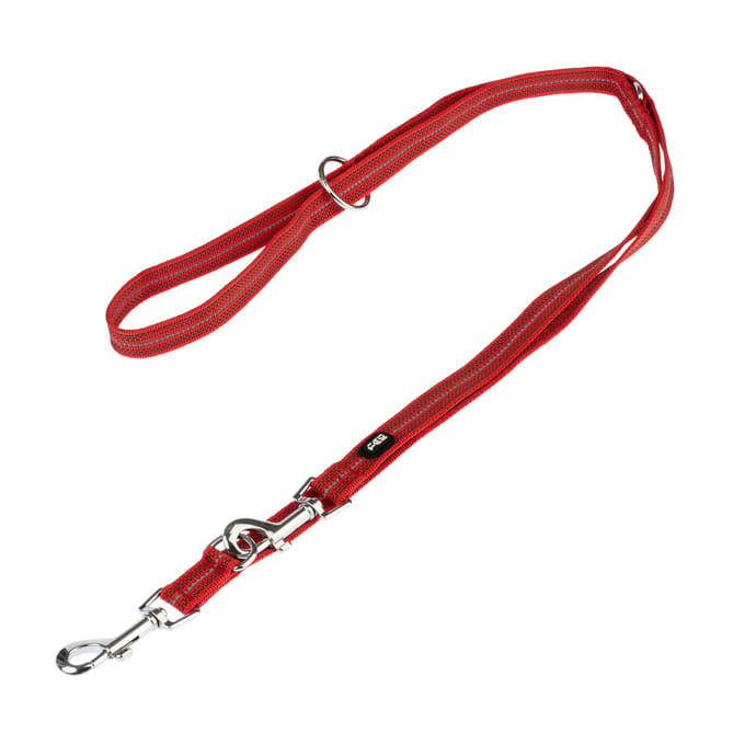 TIAKI Tuig Neopreen, Rood - Bijpassende riem: 200 cm lang, 20 mm breed