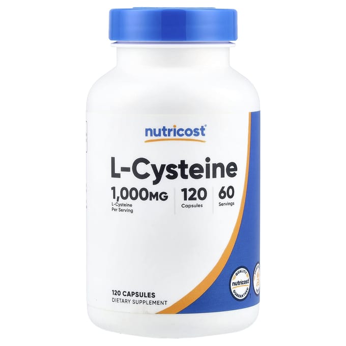 Nutricost, L-Cystéine, 120 Gélules (500 mg par capsule)