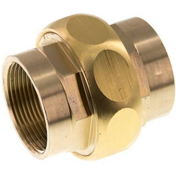 Union Rechte Connector Rp1 1/2'' Vrouwelijk Messing Platte Dichting Centellen 16bar (224.8psi)