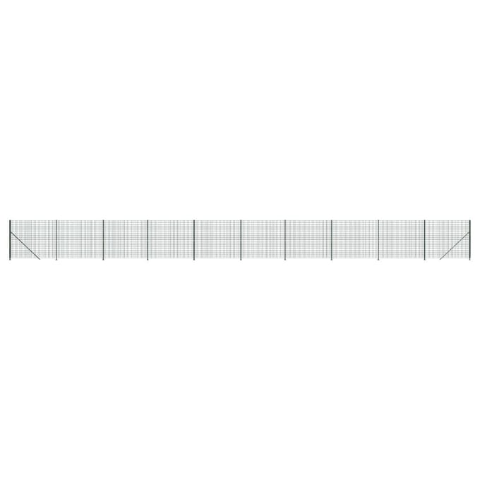 vidaXL - Draadgaashek - met - flens - 2,2x25 - m - groen
