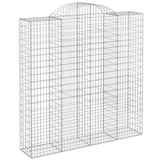 vidaXL - Schanskorf - gewelfd - 200x50x200/220 - cm - gegalvaniseerd - ijzer