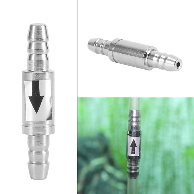 RVS CO2 Eénrichtingsventiel Voor Aquarium CO2 Systeem Aquarium CO2 Diffuser en Lucht P white