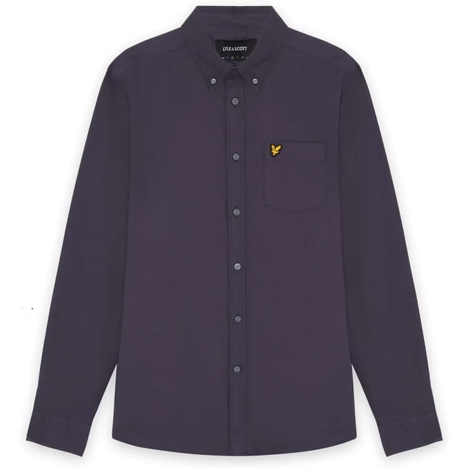 Lyle & Scott Katoenen Overhemd met Knopen - Grijs