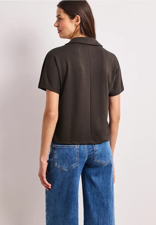 Poloshirt met korte mouwen en glitter
