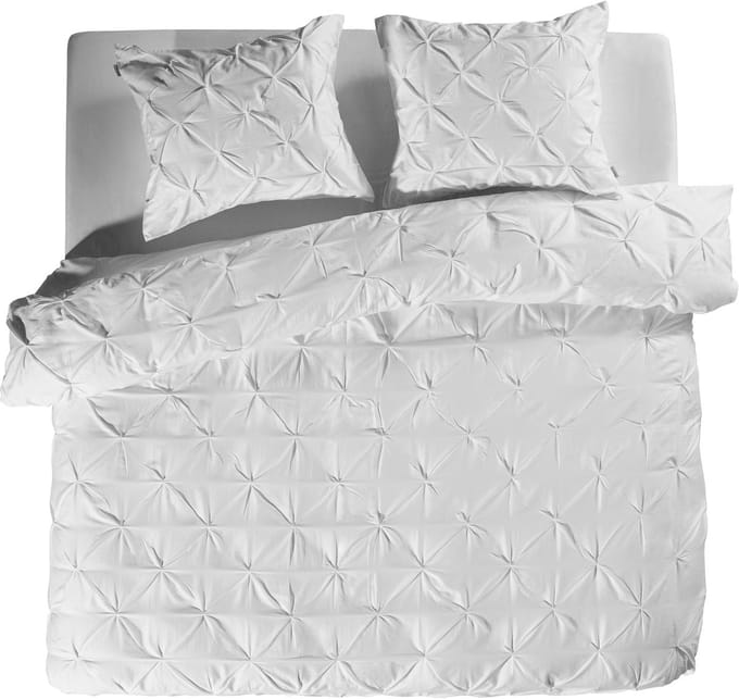 Yellow Nova Dekbedovertrek - Eenpersoons - 140x200-220 cm - White