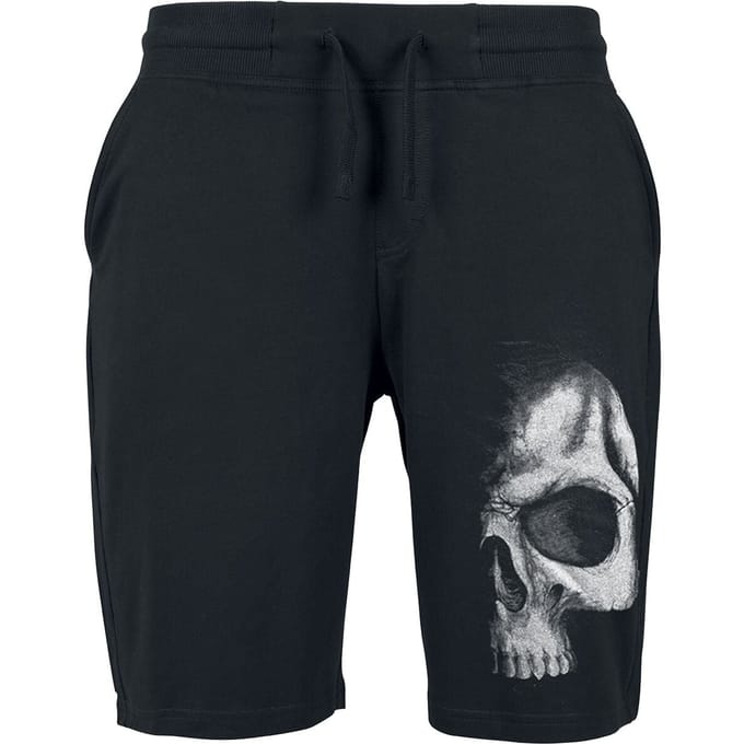 Spiral - Gothic Shorts - Shadow Skull - M - voor Mannen - zwart