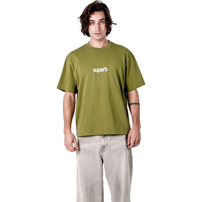 Heren Oversized Katoenen Korte Mouwen T-Shirt Little Core Puffy SPRB3500