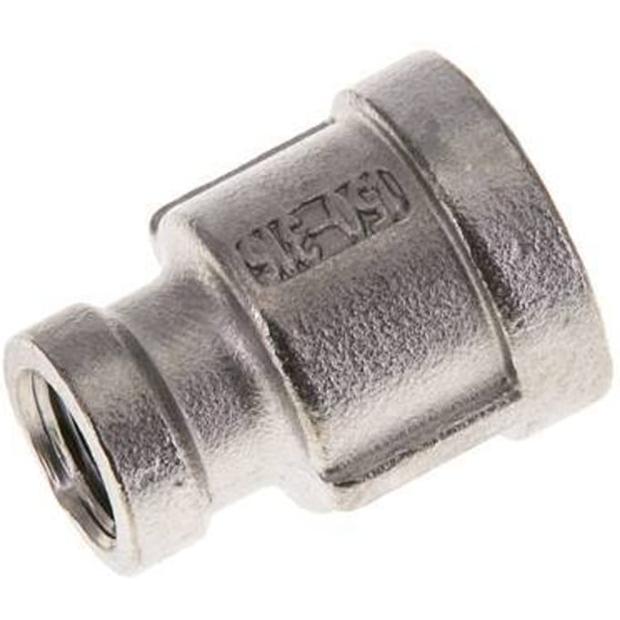 3/8'' NPT x 1/8'' NPT RVS Ronde Sok 16 Bar [2 Stuks]