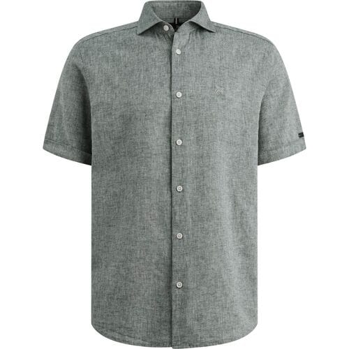 Overhemd Korte Mouw Vanguard Short Sleeve Overhemd Linnen Blend Lichtblauw