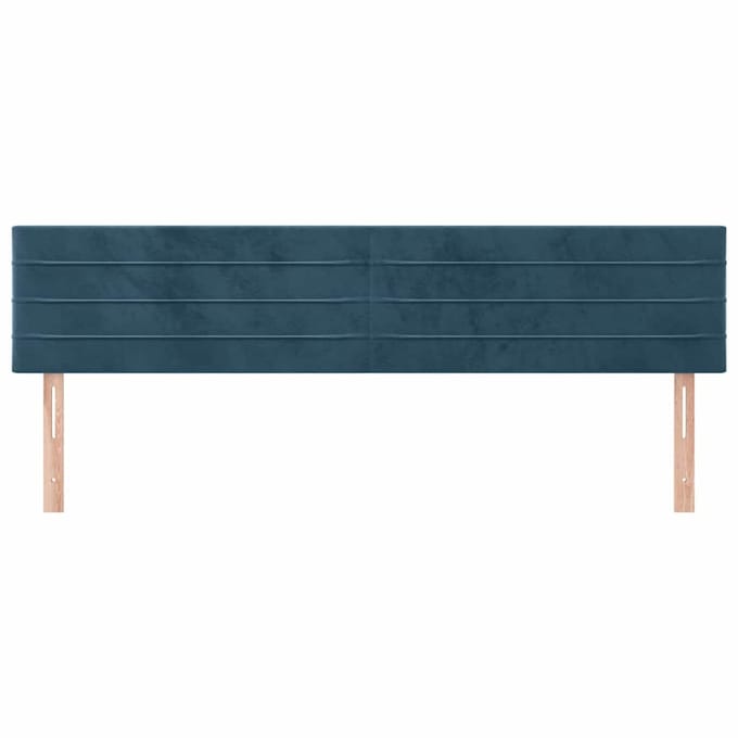 vidaXL - Hoofdborden - 180x5x78/88 - cm - fluweel - donkerblauw