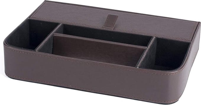 Premium pennenbak lederlook bruin