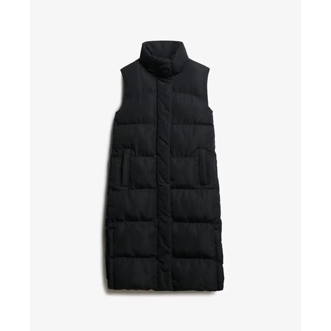 Superdry - Lange pufferbodywarmer - Dames - Gilets