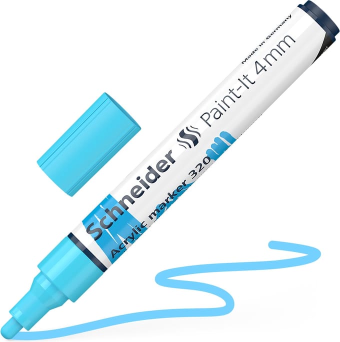 Schneider acrylmarker - Paint-It 320 - 4mm - pastel blauw - acrylstiften - S-120230