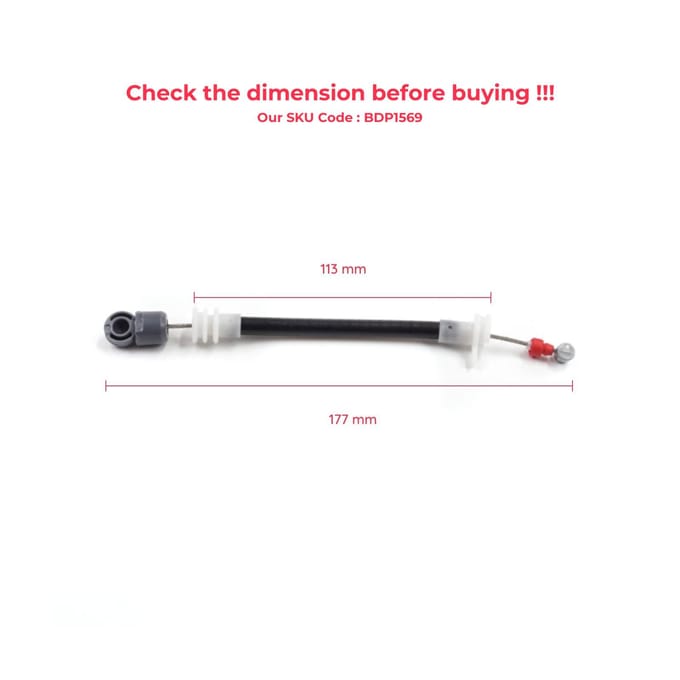 BDP1569 Poignée de porte extérieure avant Support Câble Bowden de déverrouillage 177 mm Pour BMW X5 E53 2000-2006 51218243615 51218243616