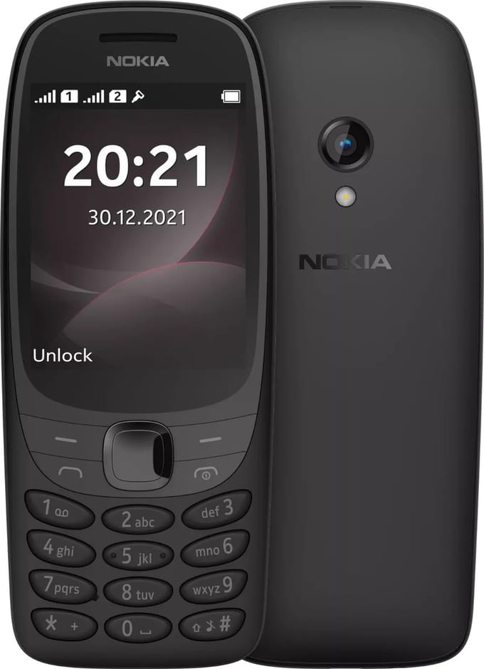 Nokia 6310 4G Zwart, Daul sim, 2,8 Inch display, Internet browser,VGA camera,FM Radio