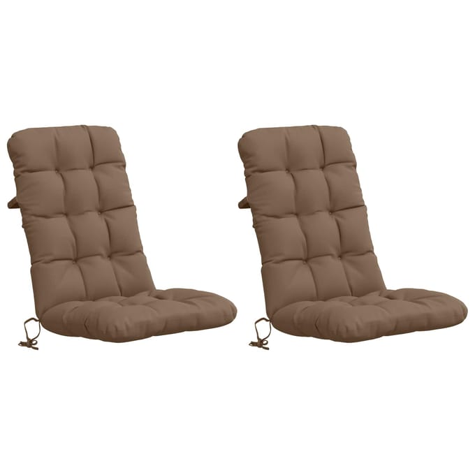 vidaXL - 2-delige - hoogrugkussen - VIANEN - 100% - Polyester - Taupe
