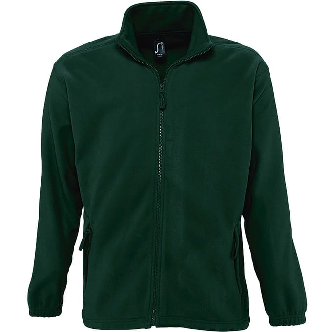 SOLS Heren North Full Zip Outdoor Fleece Jacket (Bosgroen)