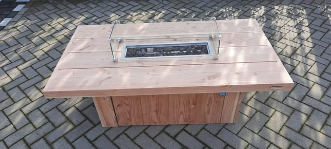 Vuurtafel Tree Terrasverwarmer Douglas hout 80x150x50cm
