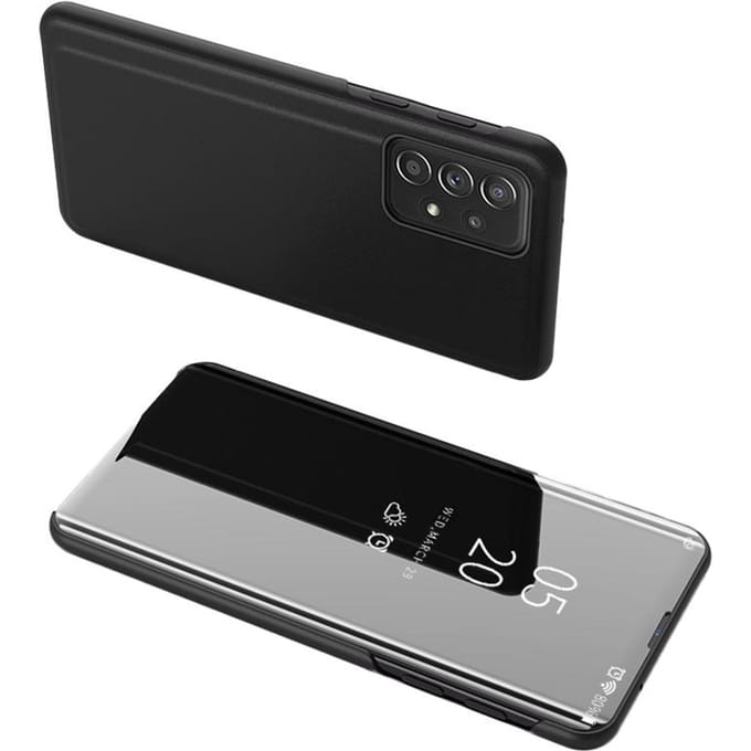Hurtel Clear View Case Flip Cover for Samsung Galaxy A73 Black