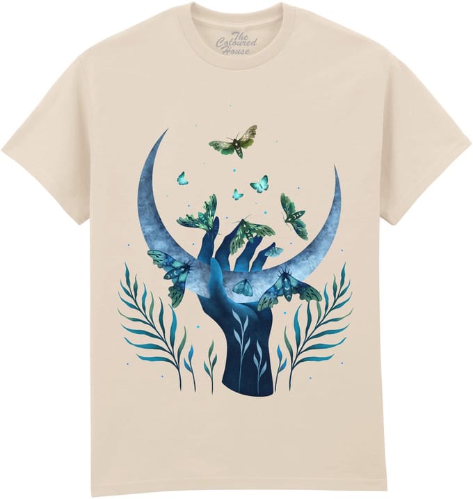 Maan Mot Moth Hand The Coloured House T-shirt XL