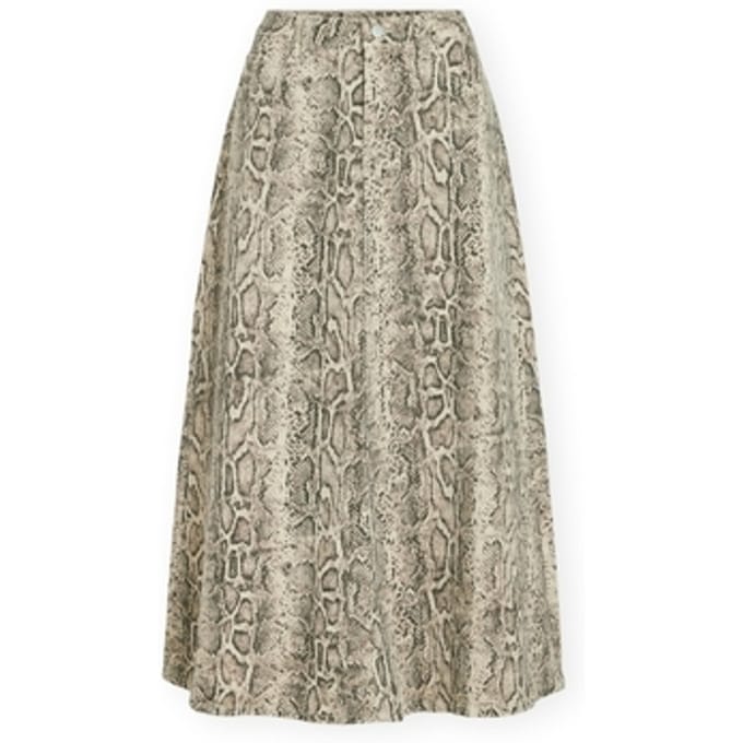 Lange rokken Vila Chia Skirt - Birch/Snake