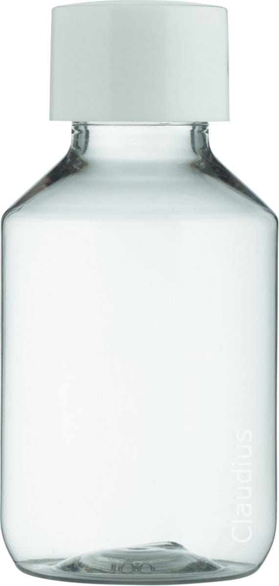 Lege Plastic Fles 100 ml PET transparant - met witte dop - set van 10 stuks - Navulbaar - Leeg
