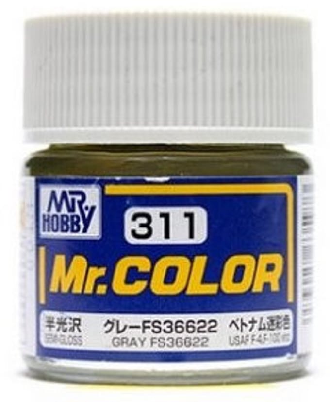 Gunze Mr. Hobby C-311 - Mr. Color 10 ml Gray FS36622 - Lacquer Modelbouwverf
