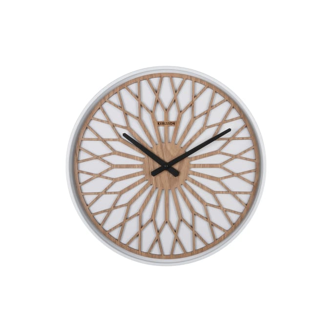 Karlsson Wandklok Girasol - Wit - Ø40.6cm - Wandklok Modern