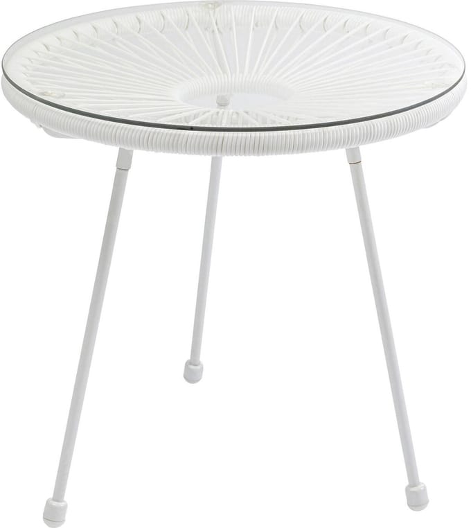 Tuin Bijzettafel Acapulco Mono wit Kare Design