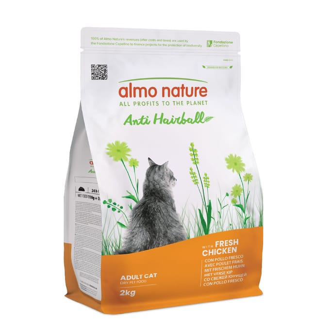Almo Nature Holistic Droogvoer met Anti-Haarbal formule - Kip 2 kg