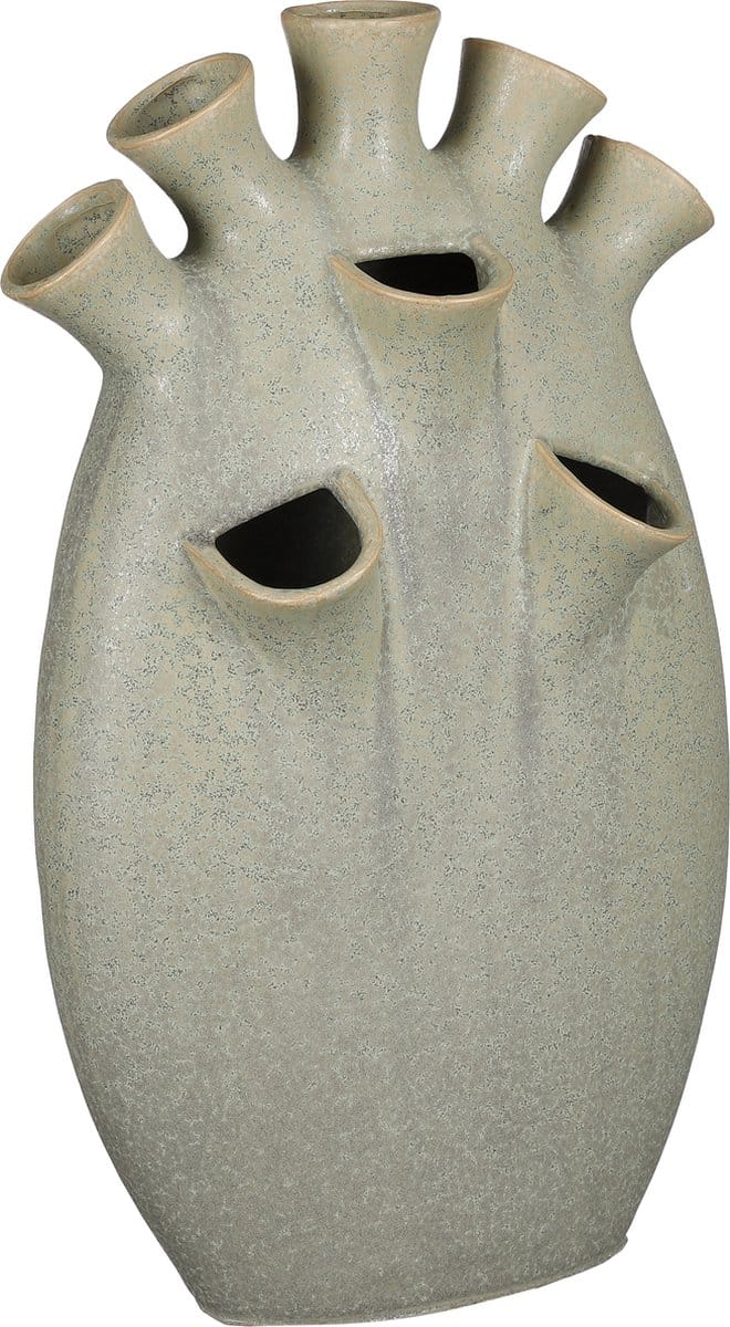 Mica Decorations Saul Tulpenvaas - L25 x B15,5 x H42 cm - Groen