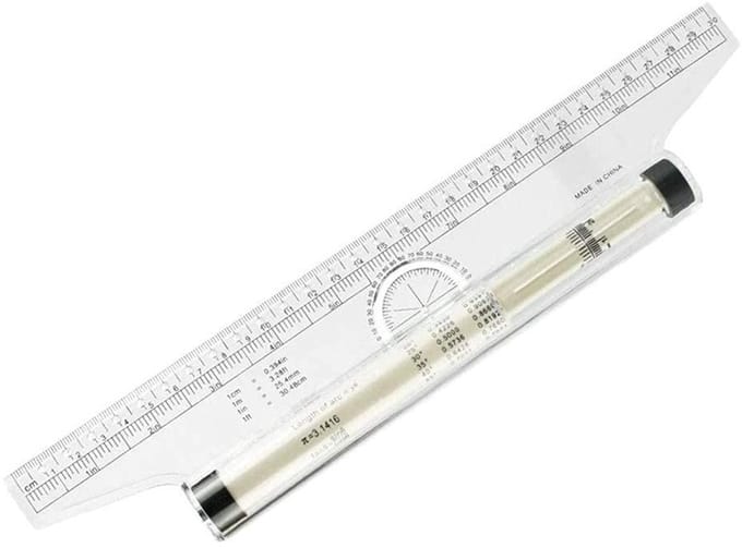 Dailygoods- Rolliniaal 30 cm - Multifunctionele Tekenhulp - Aluminium Rol