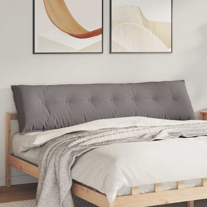 vidaXL - Rugkussen - Taupe - 200 - x - 50 - x - 19 - cm - Stof