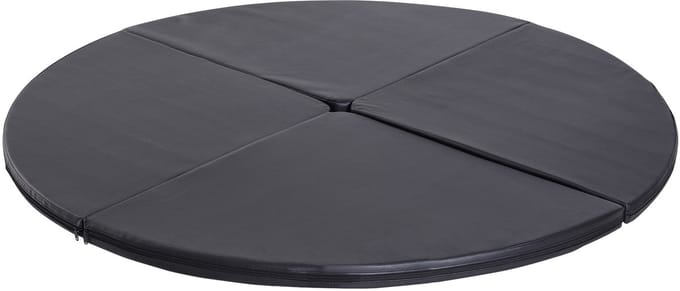 HOMCOM-Tanzstangenmatte-Kunststoff-Ø 150 x 5H cm-Schwarz