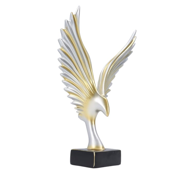 Adelaar Abstract Figuur Decoratief Hars Geometrisch Oppervlak Dier Vleugel Sculptuur Ornament voor goud