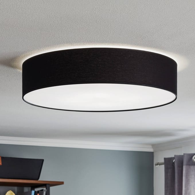 TK Lighting Plafondlamp Rondo, donkergrijs Ø 60 cm