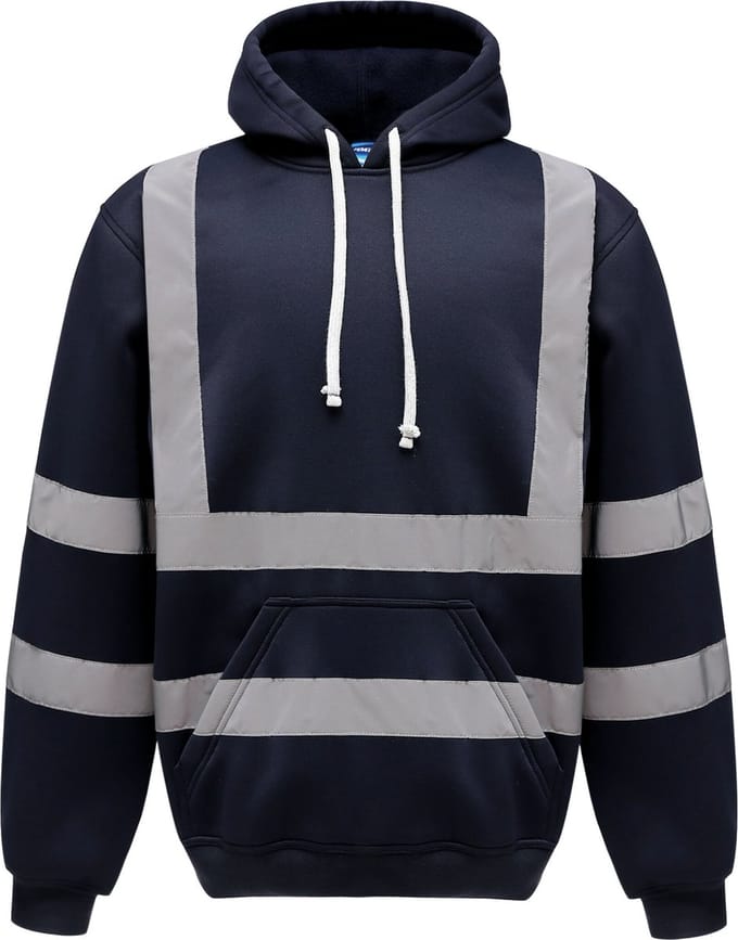 Yoko Hi-Vis pullover hoodie YHVK05 - Navy - 3XL