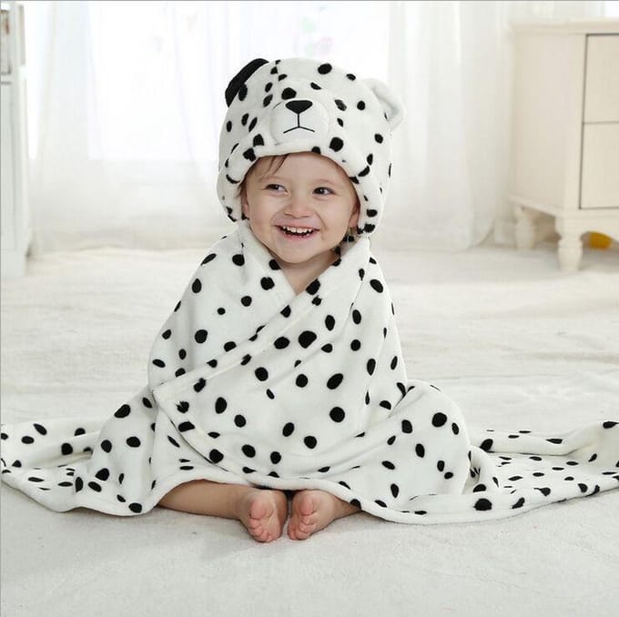 Badcape - Babycape - Fleecedeken - Maxi cosy deken - Wikkeldeken - Kraam cadeau - Wit - Capuchon
