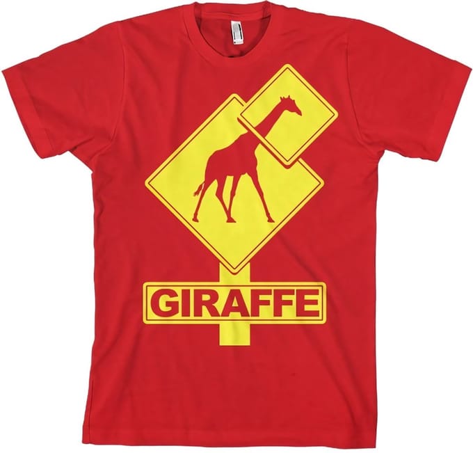 Hybris Giraffe Sign T-shirt rood
